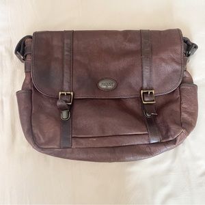 Fossil Leather Messenger Bag